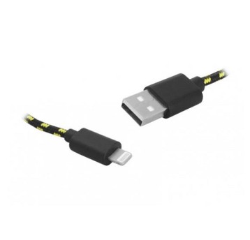Kabel USB-Iphone 1m czarny LX8490 pleciony