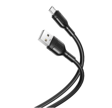 Kabel USB-microUSB 1m 2,1A czarny NB212 XO
