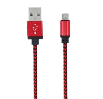Kabel USB/microUSB 1m czerw.plec. MXUC-01 MAXLIFE