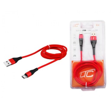 Kabel USB/microUSB 1m czerwony LX8574R LTC