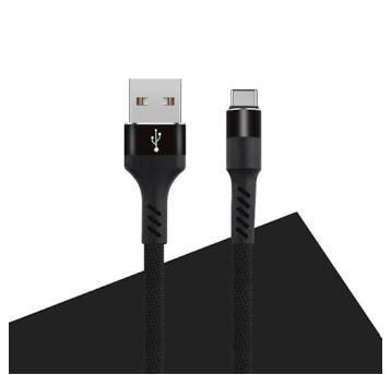 Kabel USB/USB-C 1m 2A czar. sznurk. Maxlife 828699
