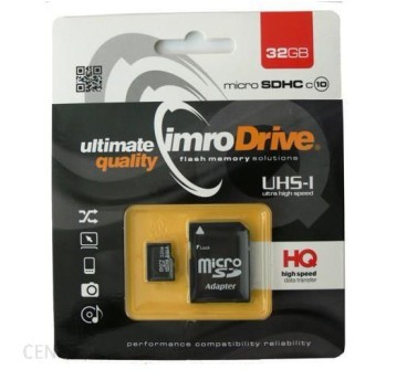 Karta 32GB microSD UHS-I class10 + adapter IMRO