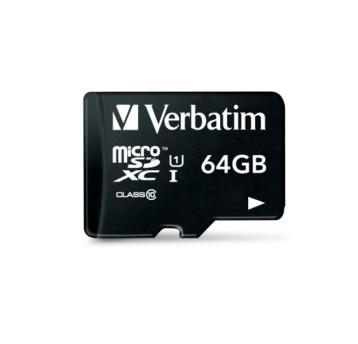 Karta 64GB microSD HC class10 + adapter VERBATIM