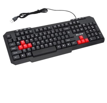 Klawiatura USB KP-105 czarna +czerw. BLOW 089902