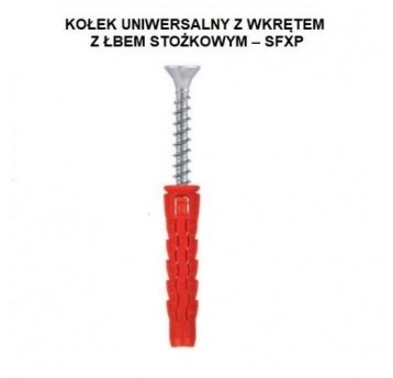 Kołek SFXP 6 (4,0x40) WM 200szt 304328 czerwony