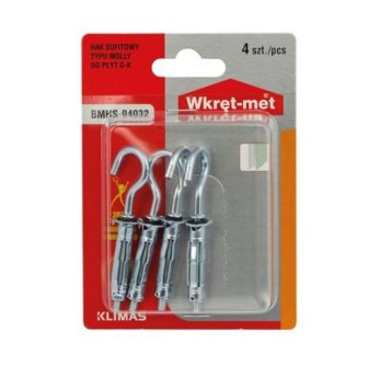 Kołek typu MOLLY BMHS hak sufit. WM 4szt 487258