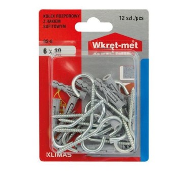 Kołek z hakiem sufit. BS-06 WM 12szt blist.462118