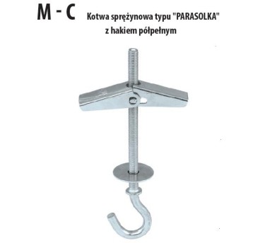 Kotwa PARASOLKA M5x75 C hak WM 25szt 429173