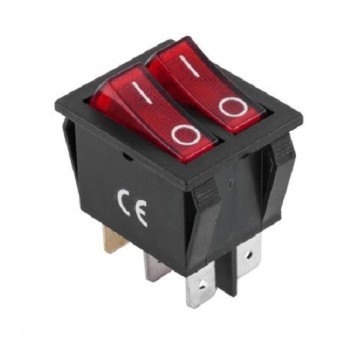 Łącznik dwuklawiszowy IRS-2101-1C czerwony