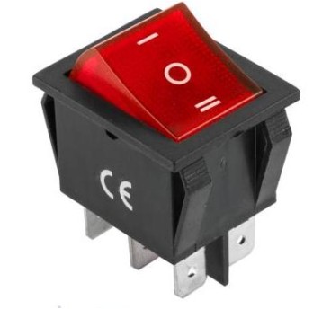 Łącznik IRS-203-1C ON-OFF-ON czer. 5A 250V PRK0046