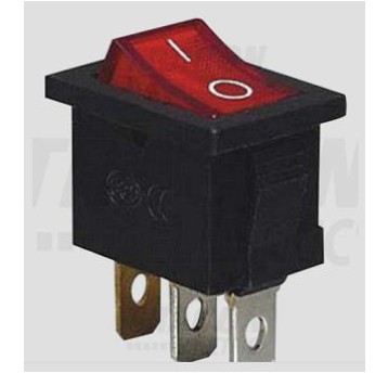 Łącznik TES-33 0-1 czerw. 6A 250V do wbud. TRACON