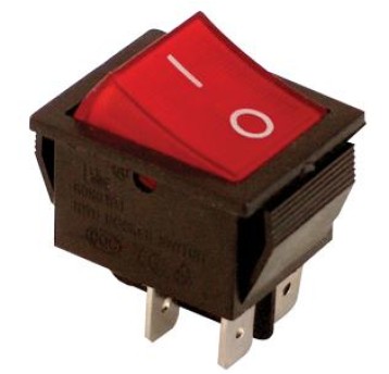 Łącznik TES-42 0-1 czerw. 16A 250V do wbud.TRACON