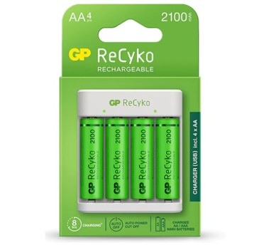 Ładowarka E411 + 4x2100mAh bez zasilacza GP
