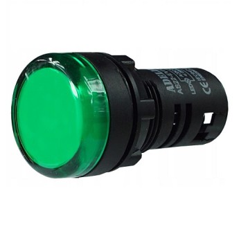Lampka fi22 230V LED zielona AS22-LSG-230 ADELID