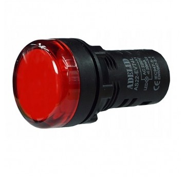 Lampka fi22 24V LED czerwona AS22-LSR-24 ADELID