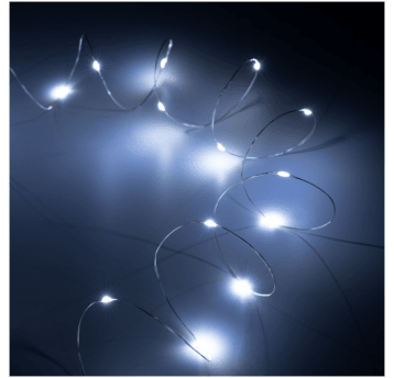 Lampki świąteczne-20mini LED- zimne białe ZAR0544