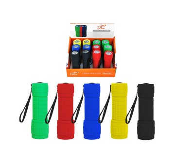 Latarka 9LED 3xAAA kolorowe plastik LXLL37BOX