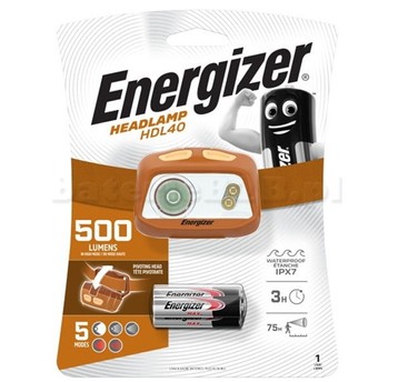 Latarka czołowa bat. ENERGIZER HDL40 3xAAA