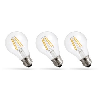 LED E27 7W COG 230V 770lm WW clear (3szt) 165310