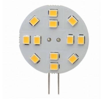 LED G4 okrągła 12V 2W zimna 230lm SPECTRUM 13783