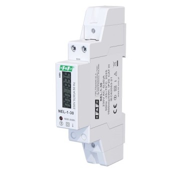 Licznik 1F na szynę 5/30A 1mod NEL-01-30 F&F