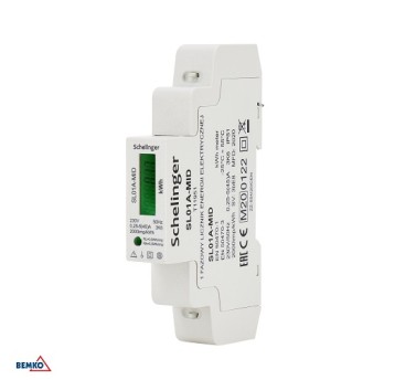 Licznik 1F na szynę 5/45A 1mod SL01A-MID SCHELINGE