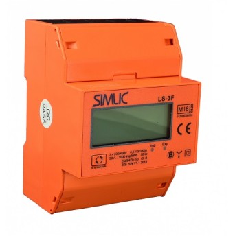 Licznik 3F na szynę 5/80A 4mod LS-3F MID SIMET