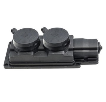 Listwa gumowa 2x230V IP44 czarna D.3159/2 PAWBOL