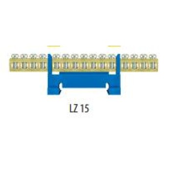 Listwa zaciskowa nieizol. 15x nieb. LZ15/N PAWBOL