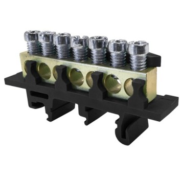 Listwa zaciskowa nieizol. 7x czarny L7 MOREK