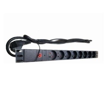 Listwa zasilająca 19" 8gn + PP LZ1U8GBW-Z SecNET