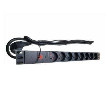 Listwa zasilająca 19" 8gn + PP LZ1U8GBW-Z SecNET