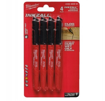 MILWAUKEE Marker INKZALL czarny(4szt) 4932 4805 51