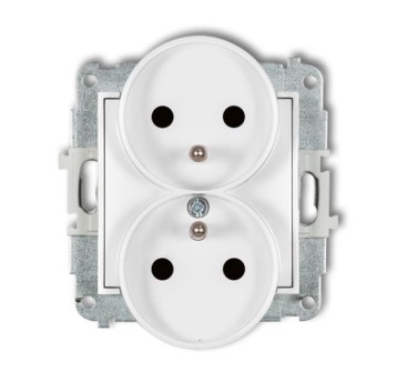 MINI biały mat 25MGPR-2zp Gniazdo podw. zu KARLIK