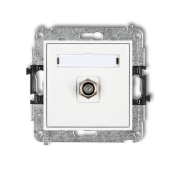 MINI biały MGF-1 Gniazdo poj. typu F (SAT) KARLIK