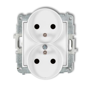 MINI biały MGPR-2zp Gniazdo podw. zu KARLIK