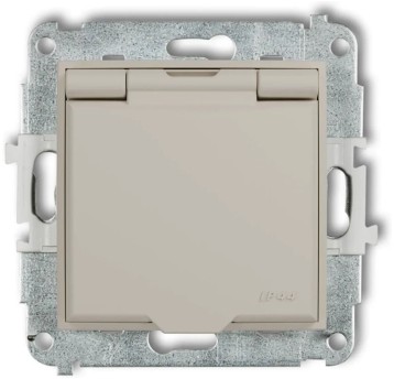 MINI taupe 60MGPb-1zp Gniazdo poj. IP44 KARLIK