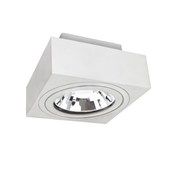 MIRORA 1xAR111 GU10 250V IP20 n/t kwadrat biała