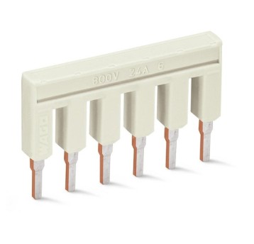 Mostek 6-tor.z izolacją jasnoszary 2002-406 WAGO