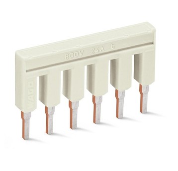 Mostek 6-tor.z izolacją jasnoszary 2002-406 WAGO