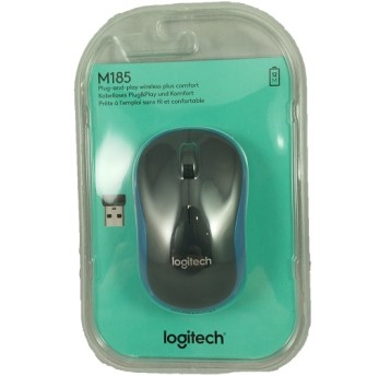 Mysz bezprzewodowa Logitech M185 czarno-niebieska