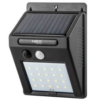 NEO LAMPA SOLARNA ŚCIENNA 20 SMD LED 250 LM 99-055
