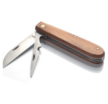 Nóż monterski BNM-1 drewniany 1 ostrze+rozwiertak