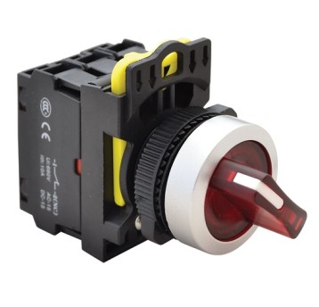 NYK3-SL21R Przełącz.podśw.LED czarw. 2-poz.TRACON