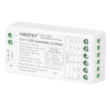 Odbiornik RGB+CCT 4-stref. 12A Mi-Light FUT037S+