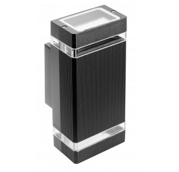 Oprawa ścienna NESSA 2xGU10 czarna IP54 GTV 122216