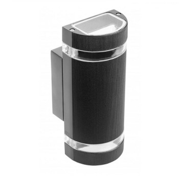 Oprawa ścienna SILVA 2xGU10 czarna IP54 GTV 122179