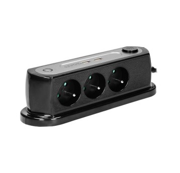 ORNO AE-13910/B Listwa 3x2P+Z+2xUSB 2.4A, dł 1.4m