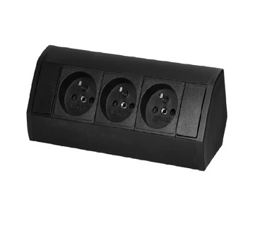 ORNO OR-GM-9001/B Gniazdo meblowe 3x2P+Z, czarne