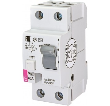 P302 40A 30mA AC wył.r-pr. ETI EFI6-P2 40/0,03A